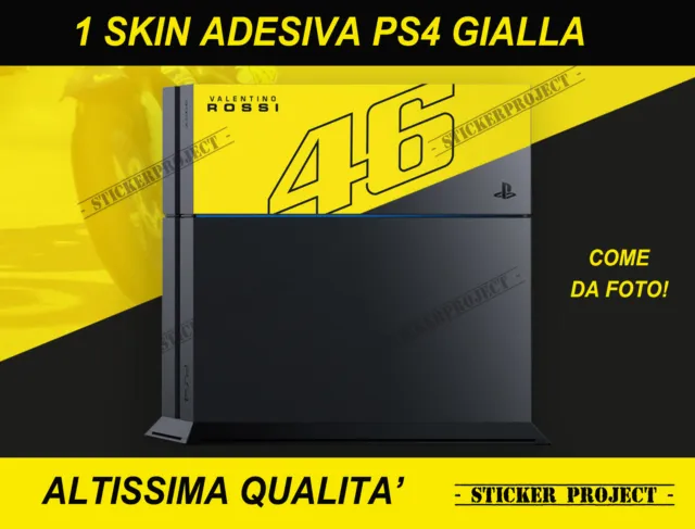 1 SKIN ADESIVA PS4 ROSSI 46 GIALLA playstation Stickers