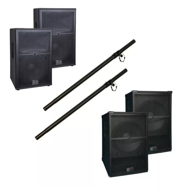 (2) Peavey SP 2 & SP 118 Pro Audio DJ Passive PA Speaker & Sub Package w/ Stand (2) Peavey SP 2 & SP 118 Pro Audio DJ Passive PA Speaker & Sub Package w/ Stand