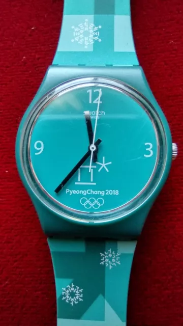 Swiss Made Swatch, Pyeongchang 2018 Olympics Quartz  Watch GZ312 , works1