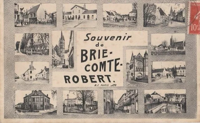 CPA 77 Near Combs-la-Ville Torcy SOUVENIR by BRIE-COMTE-ROBERT Multivues 1908