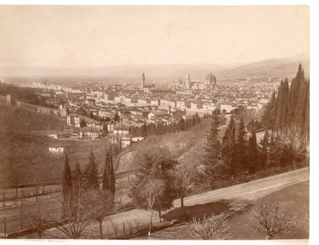 Tirage Albuminé Vintage - Panorama De Gênes, Italie - Circa 1870 - Format 10x15 Cm - Original