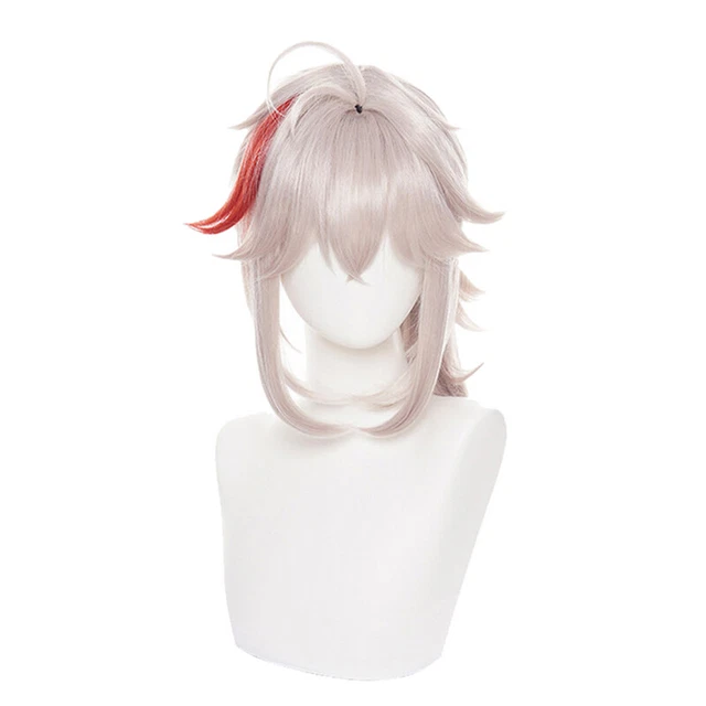 Game Styled Beige Genshin Impact Cosplay Kazuha Wig Cosplay Hair Gradient  C2