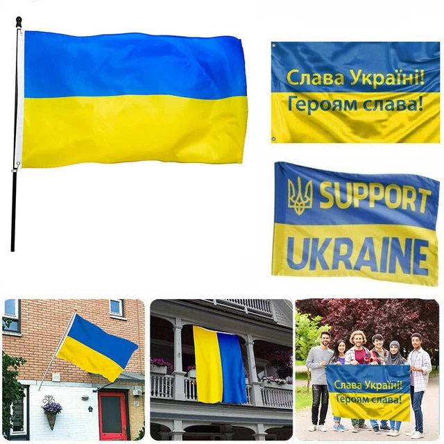 FABRIC GARDEN FLAGS Ukraine Flag House Banner Ukrainian National Flags