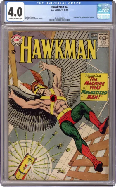 Hawkman #4 CGC 4.0 1964 4162658005 1st app. and origin Zatanna