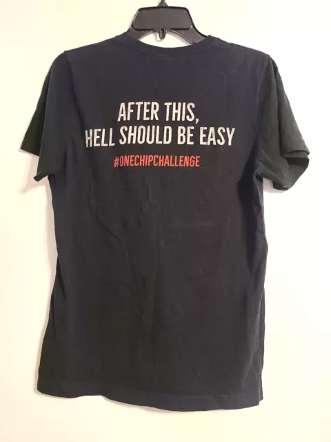 Rare HTF Spicy Chip Challenge double sided Black T Shirt Size Medium 3