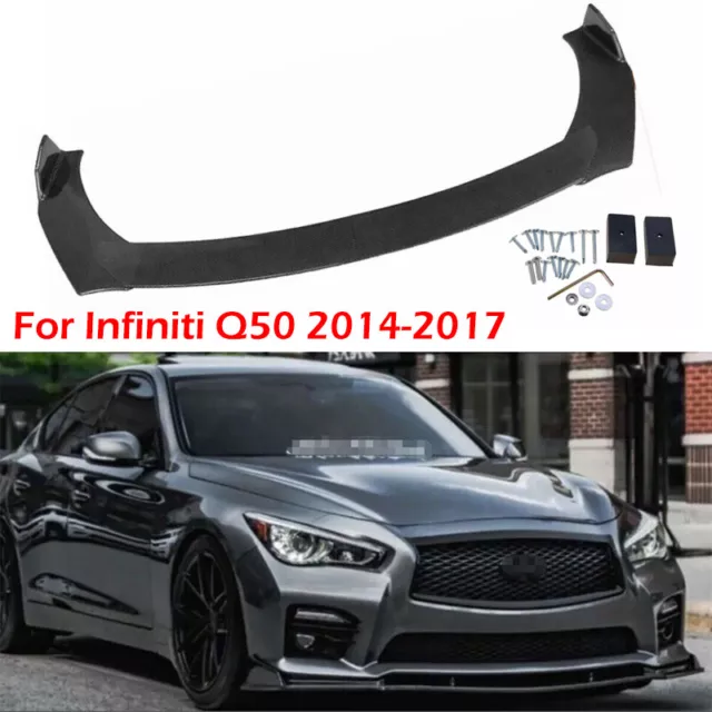 Carbon Fiber Front Bumper Lip Spoiler Splitter For Infiniti G37 G35 G25 Sedan BL