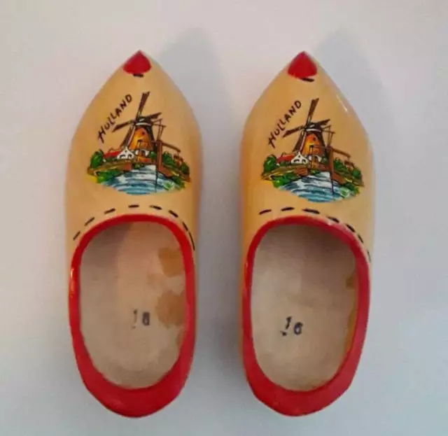 Souvenir Holland Painted Wooden Clogs