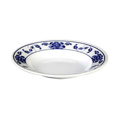 Thunder Group 1107TB 5 oz Lotus Pattern Melamine Soup Plate - 1 Doz