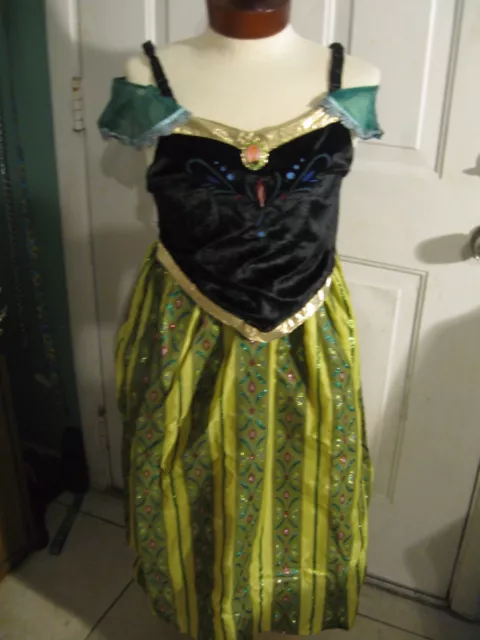 Authentic NWT DISNEY PARKS Frozen Princess Anna Coronation Dress COSTUME 7/8 Med