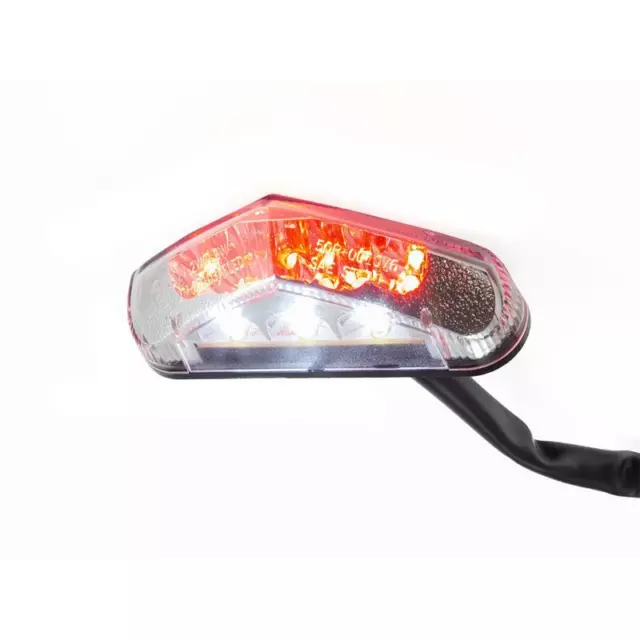 Universal Motorrad  LED-Rücklicht klar Brisk2  Kennzeichenbeleuchtung E-geprüft