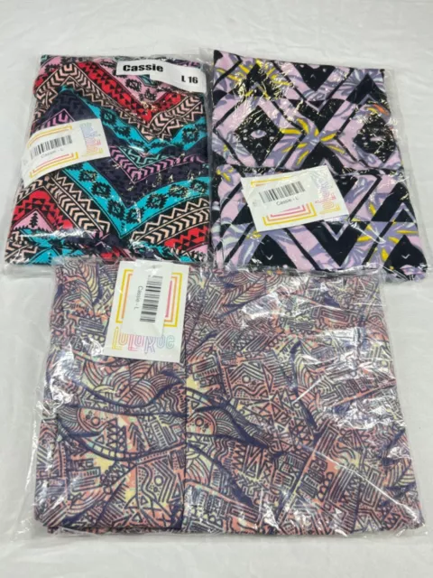 Lot of 3 New Women's LuLaRoe Cassie Pencil Fitted Knee Length Skirt Large 16