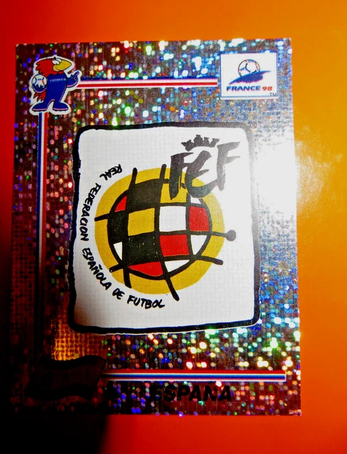 Badge Espana 229 Panini – Coupe Du Monde 1998 – Neuf Avec Velina – Collection Football