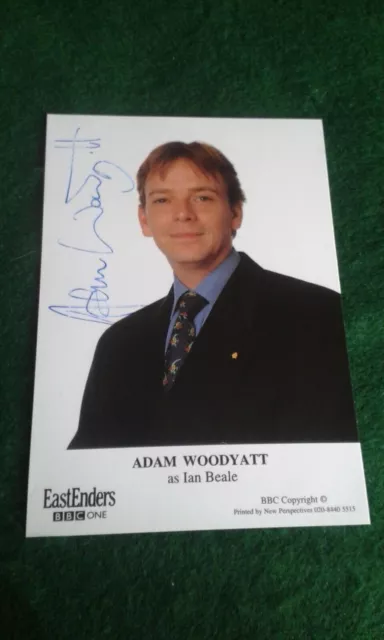 ADAM WOODYATT *Ian Beale* EASTENDERS HAND SIGNED AUTOGRAPH FAN CAST PHOTO CARD