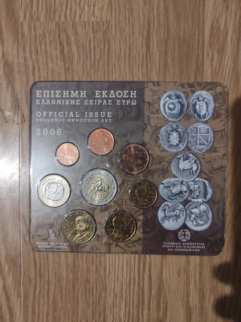 Coffret BU Euro Grece 2006 1ct à 2€ Officiel Neuf sous blister Greece Coin