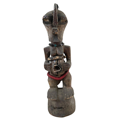 Antique Songye Kifwebe Tribal Figurine | Congo African Tribal Art | African Mask