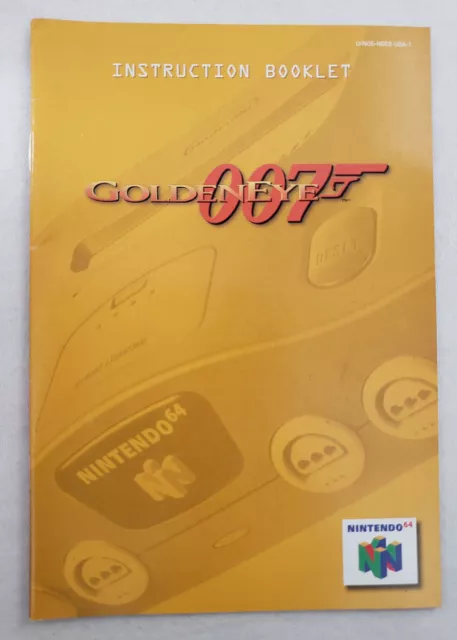 to complete GoldenEye 007 N64 AUTHENTIC Instruction Manual Nintendo 64 bond