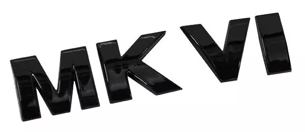 Rear Trunk Badge emblem " MKVI " RARE ALL BLACK for VW Golf Jetta MK6