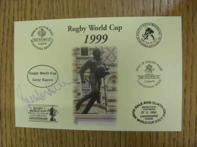 1999 Rugby World Cup Postcard: Hand Signed By Nesdale, Ross [World Cup 'Relay La