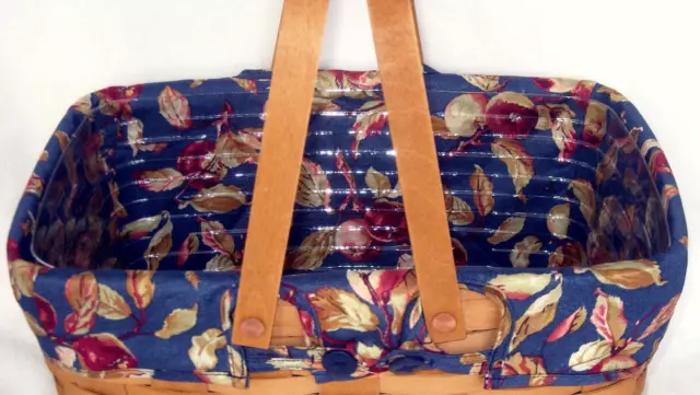 Longaberger Medium Market Basket FABRIC LINER  ONLY -  Pretty Blue - NEW in Bag