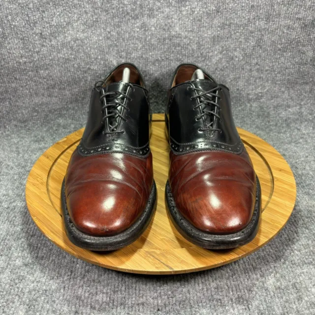 ALLEN EDMONDS POLO Mens Shoes size 11.5 Black Burgundy Leather Oxfords ...