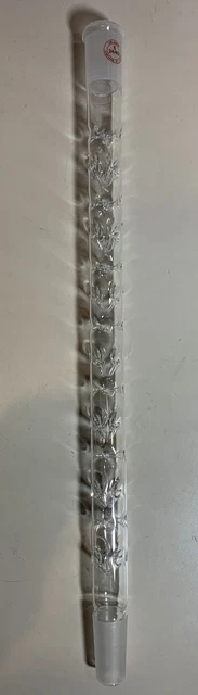 Lab Glass 24/40 Vigreux Distilling Column 360mm EL and 450 mm OL