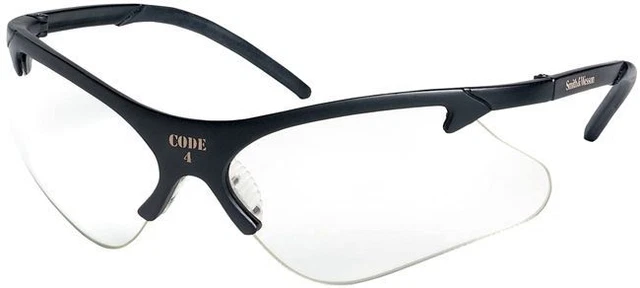 Smith & Wesson Code 4 Safety Glasses with Clear Lenses ANSI Z87