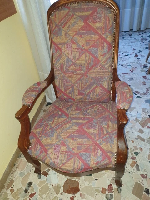 Poltrona Luigi Filippo dell’800 appena restaurata