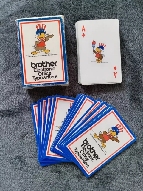 Vintage BROTHER PLAYING CARDS 1984 “Sam the Eagle” LOS ANGELES OLYMPICS 1980