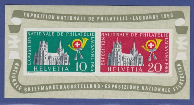 Schweiz 1955 Briefmarken-Ausstellung Lausanne, Mi.-Nr. Block 15 postfrisch **