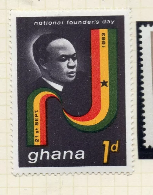 Ghana 1963 Early Issue Fine Mint Hinged 1d. NW-167934