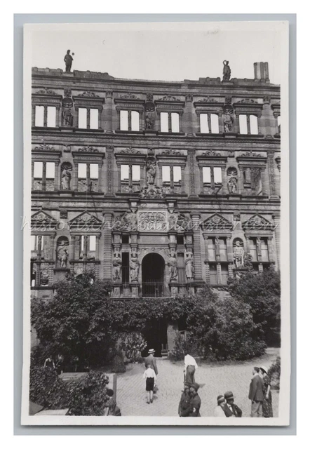Heidelberg 1934 - Besucher im Schlosshof - Altes Foto 1930er