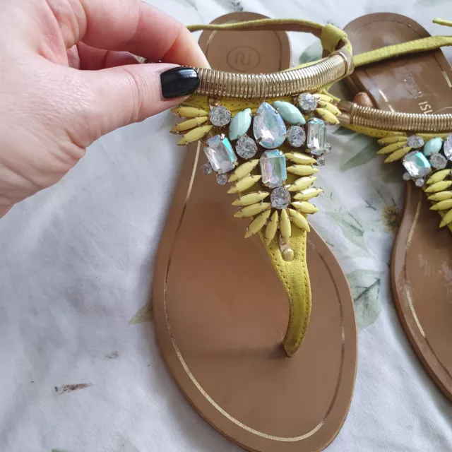 RIVER ISLAND DIAMANTE Skull Sandals 7.35 PicClick UK