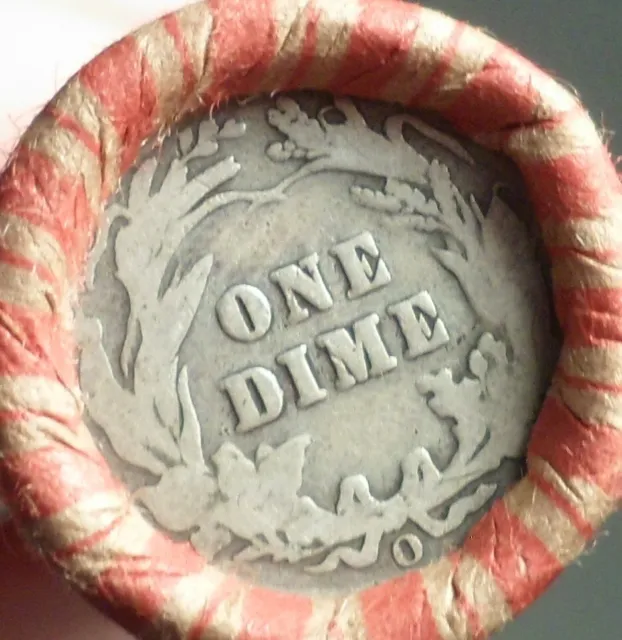 Mixed Wheat & Indian Cent Roll New Orleans O-Mint Barber Dime & Indian Head sr