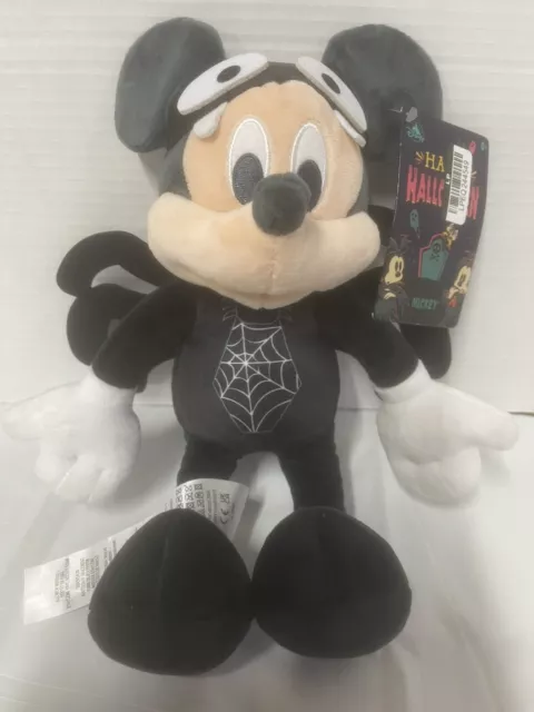 New 2023 Disney Parks Exclusive Happy Halloween Mickey Mouse Spider Plush