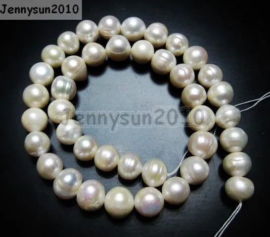 Natural Freshwater White Pearl Round Beads 13.5'' 4mm 6mm 8mm 9mm 10mm 11mm 12mm