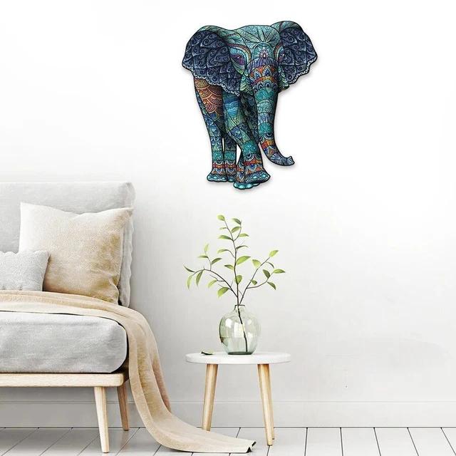 Elephant Lion Shape Jigsaw Puzzle Adults Kids Educational Birthday Toys Gifts 4