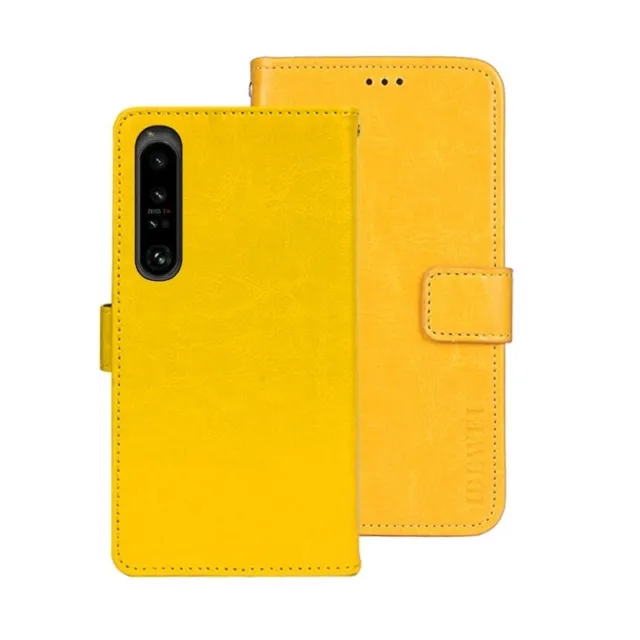 For Sony Xperia 1 V idewei Crazy Horse Texture Leather Phone Case with Holder