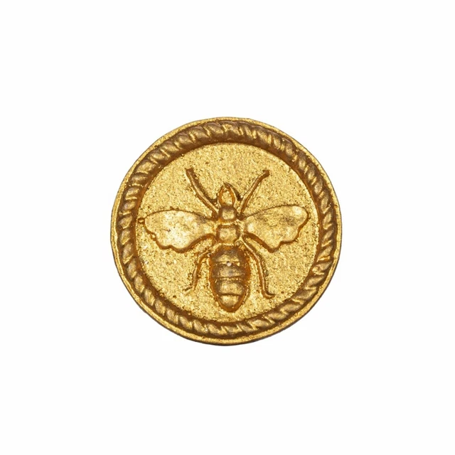 Color Oro Metal Abeja Redondo Retro Perilla Del Cajón - Nuevo