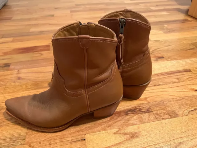 Tecovas Daisy Caramel Zip Bootie - Tan Boot - Size 8 EUC