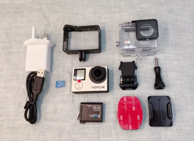 GoPro HERO4 Black 4K HD 12MP Action Camera 32GB SD Frame + Waterproof Housing