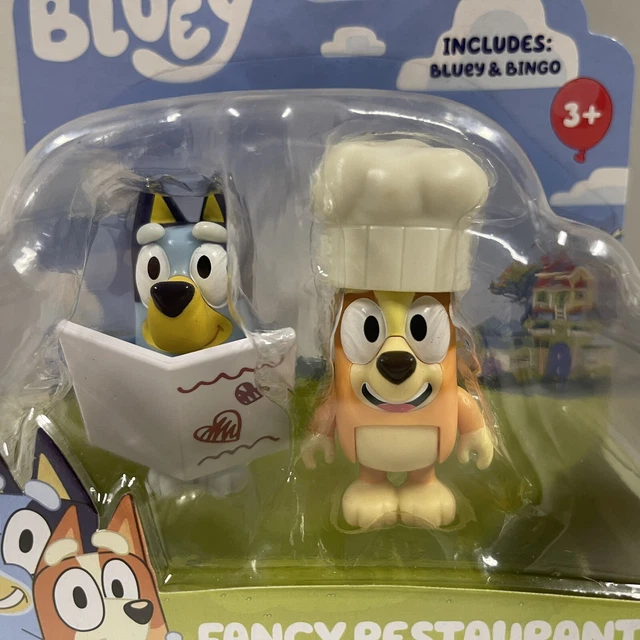 BLUEY FANCY RESTAURANT - Bluey and Bingo Figures with Accessories New ...