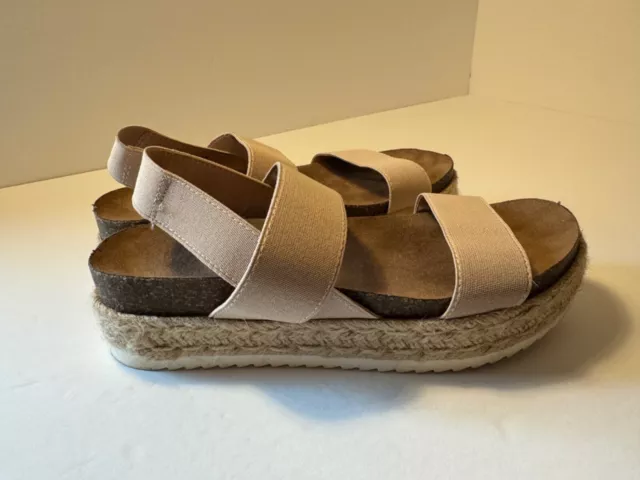 Pre-owned Madden Girl Women's Size 6.5 Color Blush,  Tan,  Sandal W/Elastic