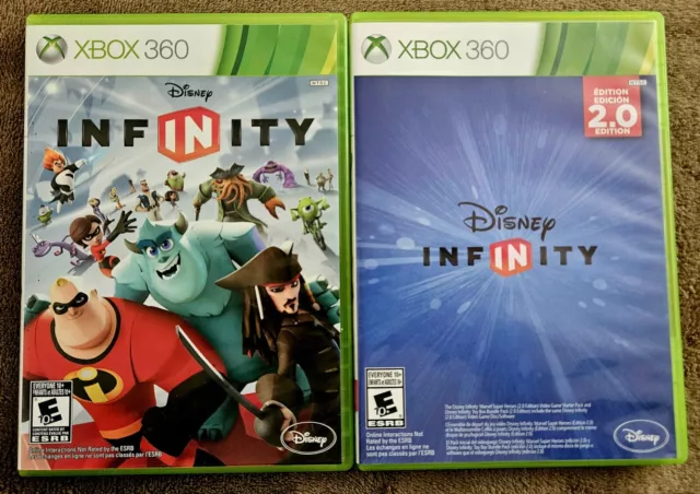 Lot of 2 Games - Disney Infinity 1.0 and 2.0 for Xbox 360 - No Base or Figures