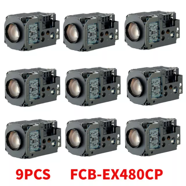Paquete de 9 PAQUETE SONY FCB-EX480CP CCTV Módulo Cámara 18X Óptico 12X Zoom Digital Nuevo