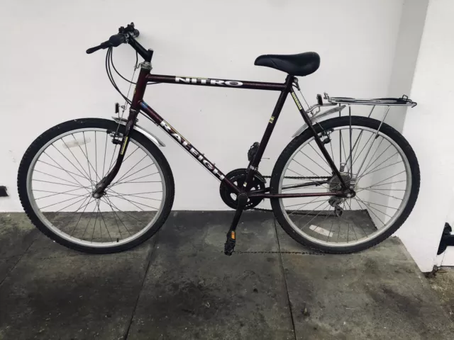 VINTAGE RALEIGH NITRO Mountain bike with luggage carrier 67.00 PicClick UK