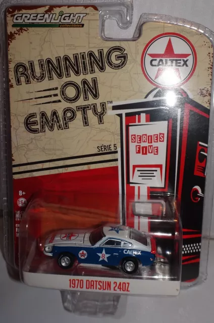 Greenlight 1970 Datsun 240Z Caltex Bleu/Blanc Course Sur Vide Séries 5