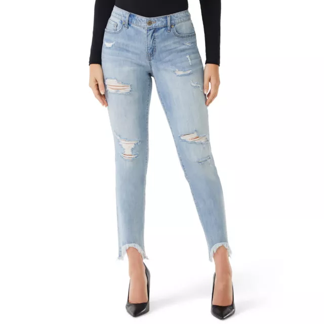SOFIA VERGARA WOMEN'S Bagi Boyfriend Mid-Rise Medium Wash Distressed Jeans  NEW $22.45 - PicClick