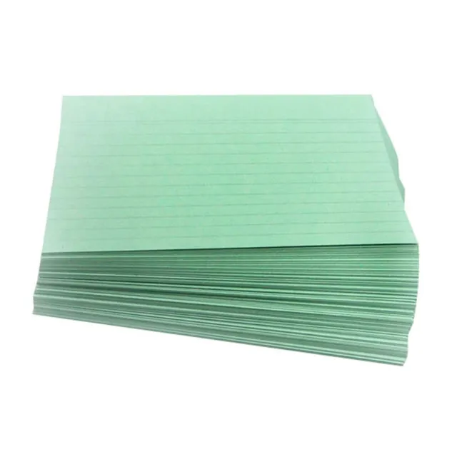 100 Karteikarten DIN A4 grün liniert