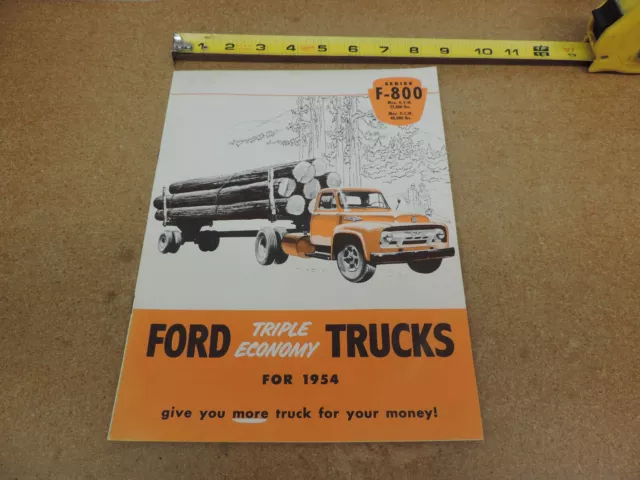 1954 Ford truck F800 800 sales brochure 8pg ORIGINAL