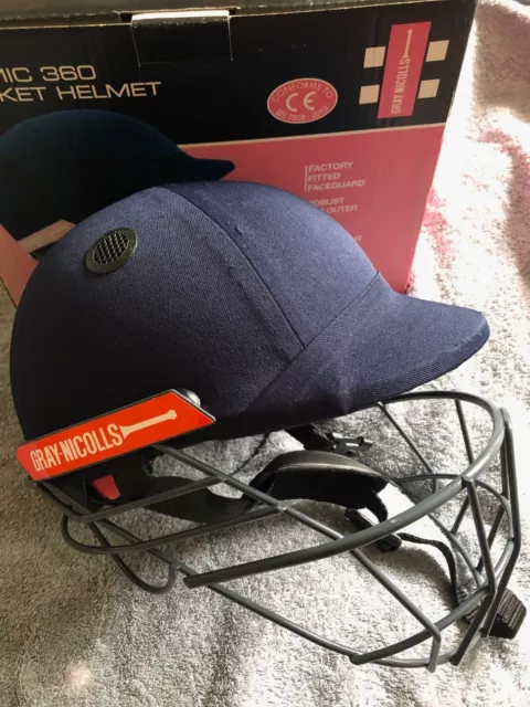 Gray Nicolls Atomic 360 Cricket Helmet Navy Blue: SMALL